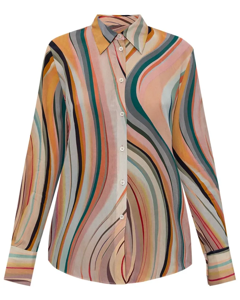 Paul Smith Hemd mit Swirl-Print - Orange Orange