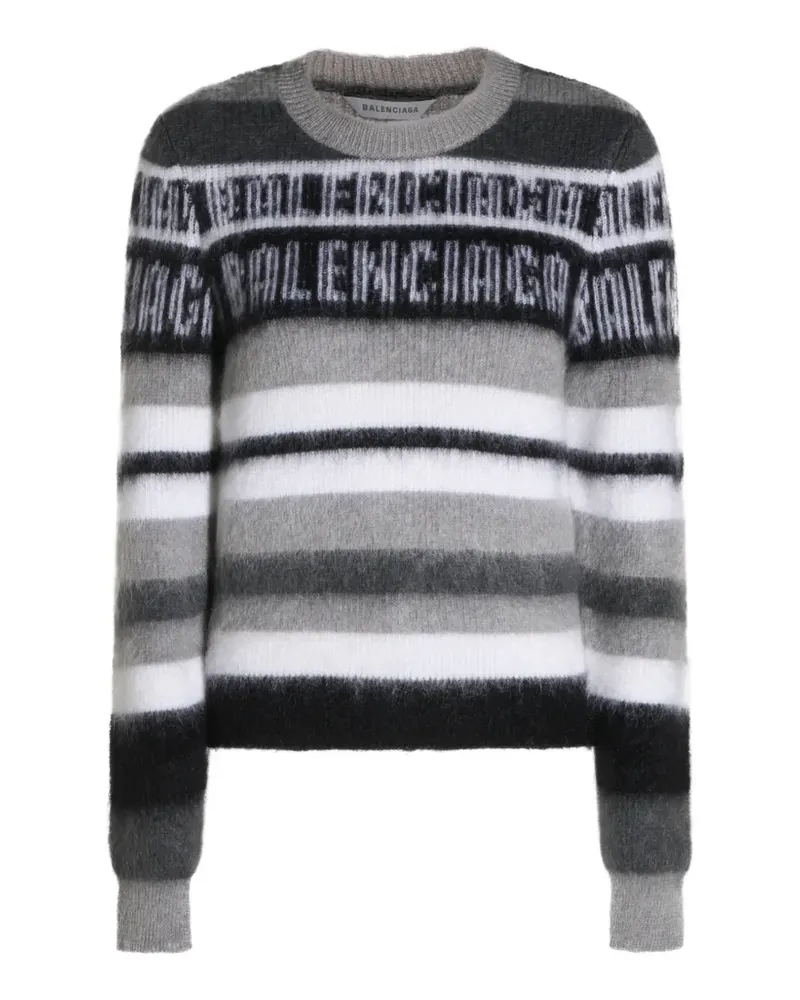 Balenciaga Gestreifte Intarsien-Socken - Grau Grau