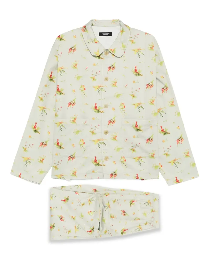 Undercover Set aus Hemd und Hose mit Blumenmuster - Grün Grün