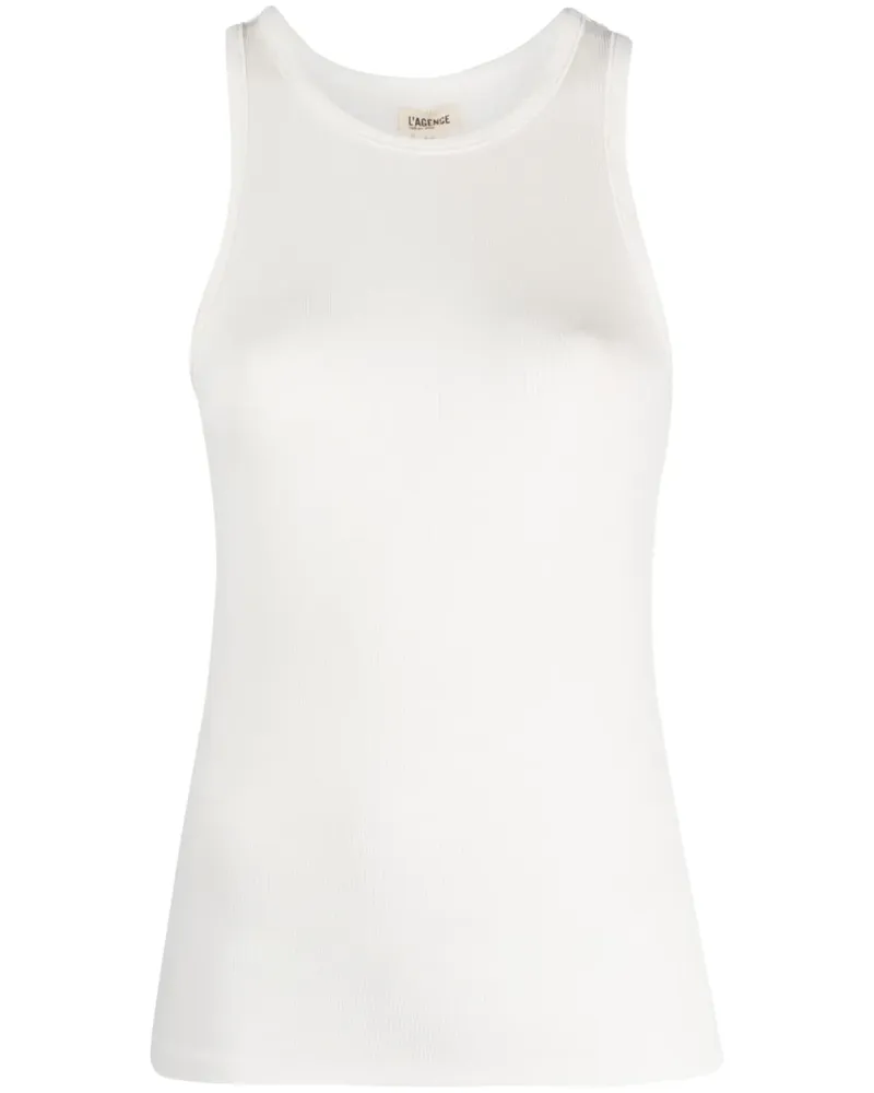 L'Agence Geripptes Tanktop - Weiß Weiß