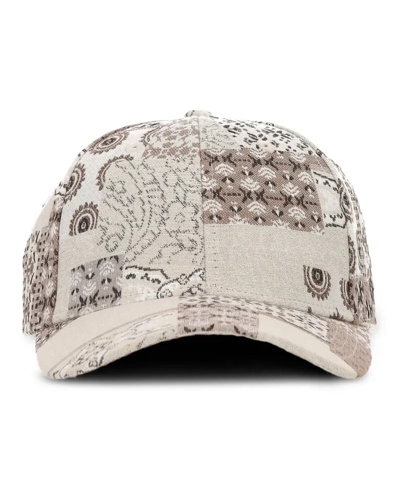 LES DEUX patchwork paisley-patterned baseball cap - Nude Nude