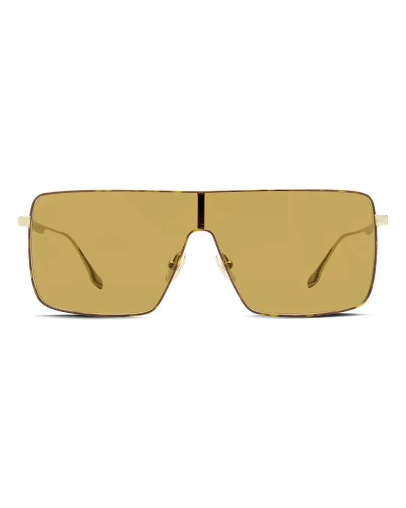 Victoria Beckham 238S Sonnenbrille in Maskenform - Gold Gold