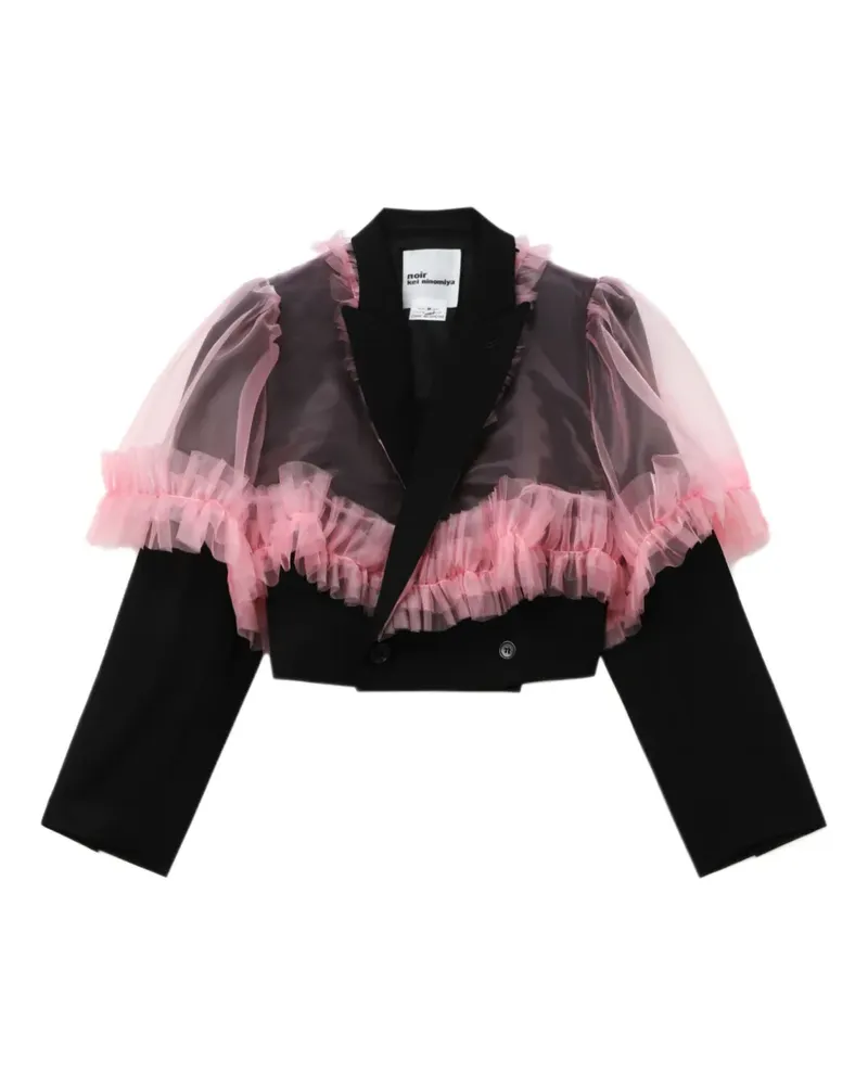 Noir Kei Ninomiya ruffled jacket - Schwarz Schwarz