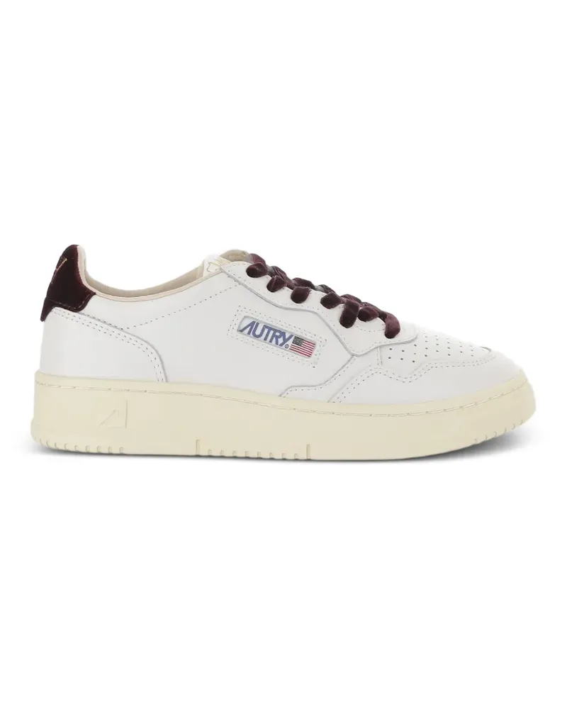 AUTRY velvet-trim leather sneakers - Weiß Weiß