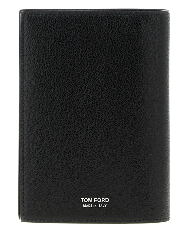 Tom Ford T-Line logo passport holder - Schwarz Schwarz