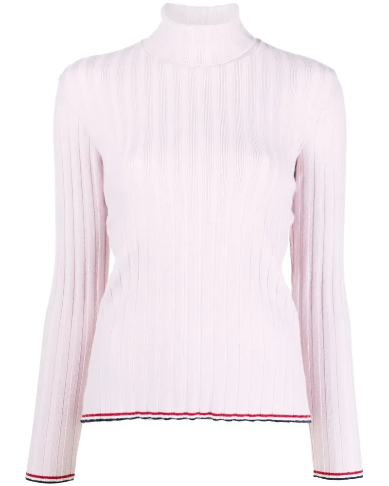 Thom Browne Gerippter Rollkragenpullover - Rosa Rosa