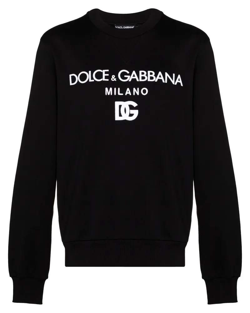 Dolce & Gabbana Sweatshirt mit Logo-Stickerei - Schwarz Schwarz