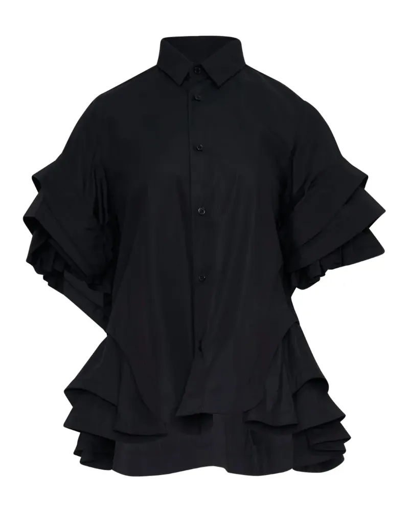 Noir Kei Ninomiya Bluse mit Rüschen - Schwarz Schwarz