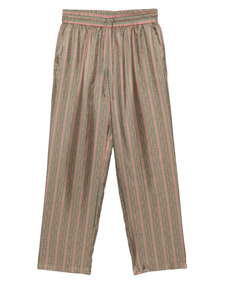 Drôle de Monsieur Le Pantalon Rayure Fleuries Hose - Rosa Rosa