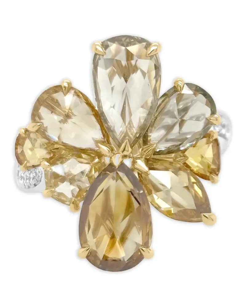 HYT Jewelry floral diamond ring - Silber Silber