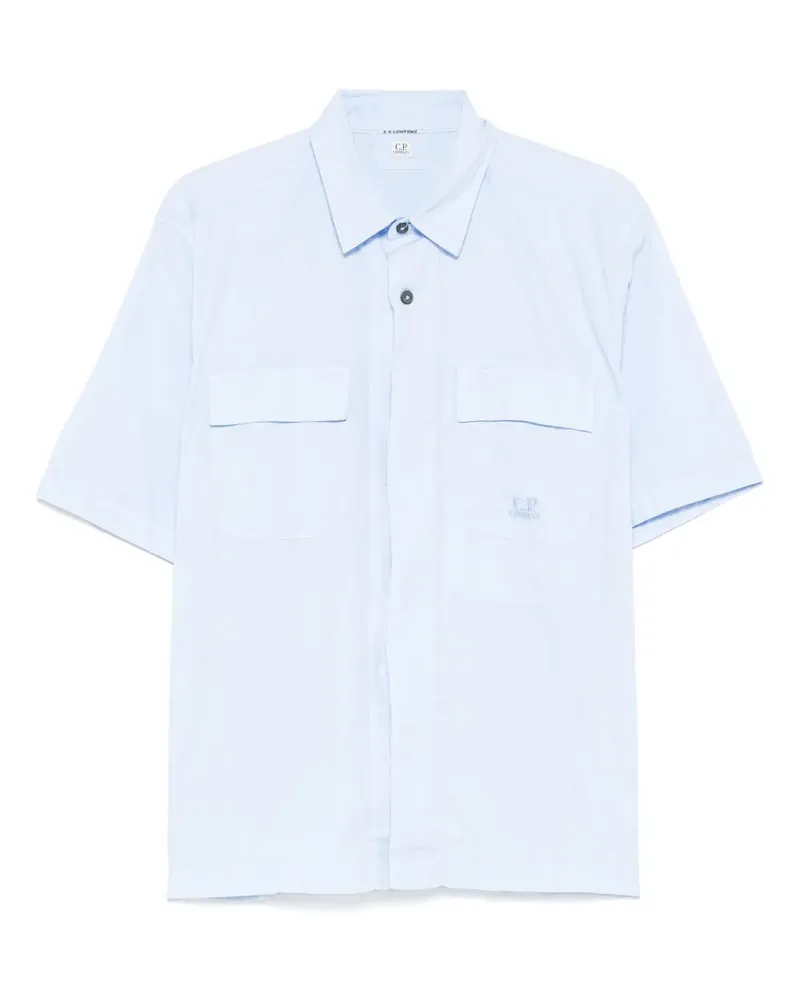 C.P. Company Hemd mit Logo-Stickerei - Blau Blau