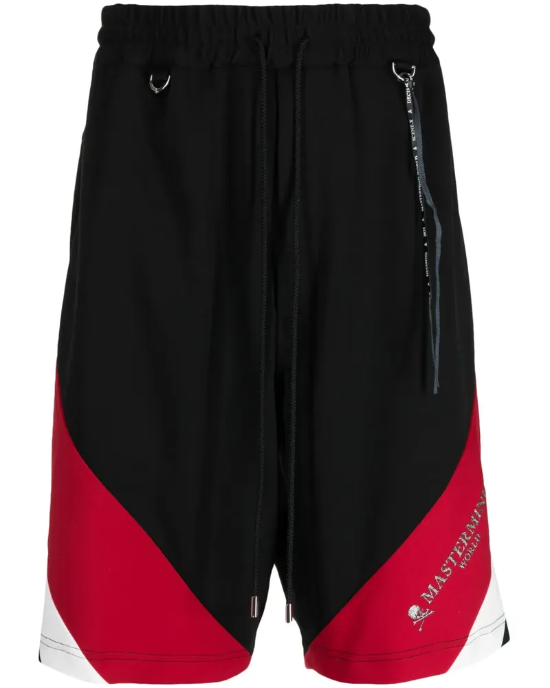 Mastermind World Joggingshorts in Colour-Block-Optik - Schwarz Schwarz