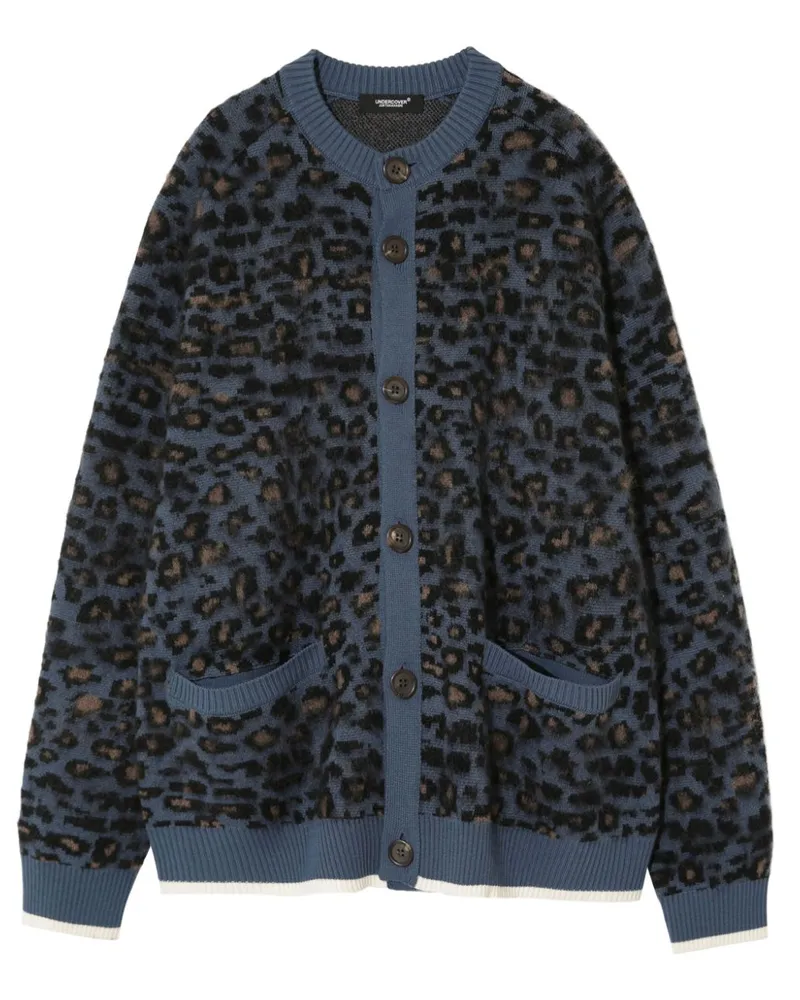 Undercover Cardigan mit Leopardenmuster - Blau Blau