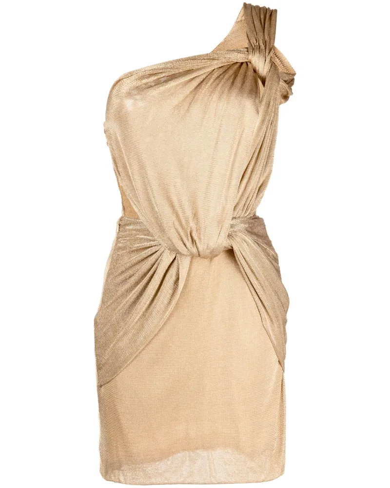 COSTARELLOS Asymmetrisches Minikleid - Gold Gold
