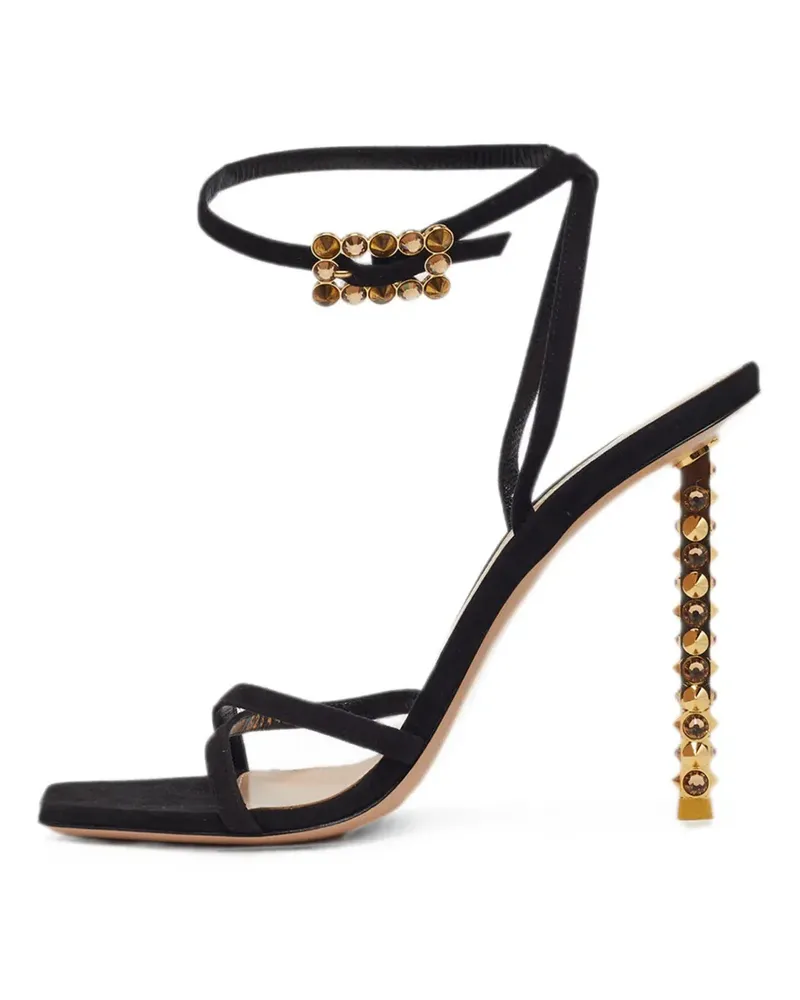 Gianvito Rossi Wonder suede sandals - Schwarz Schwarz