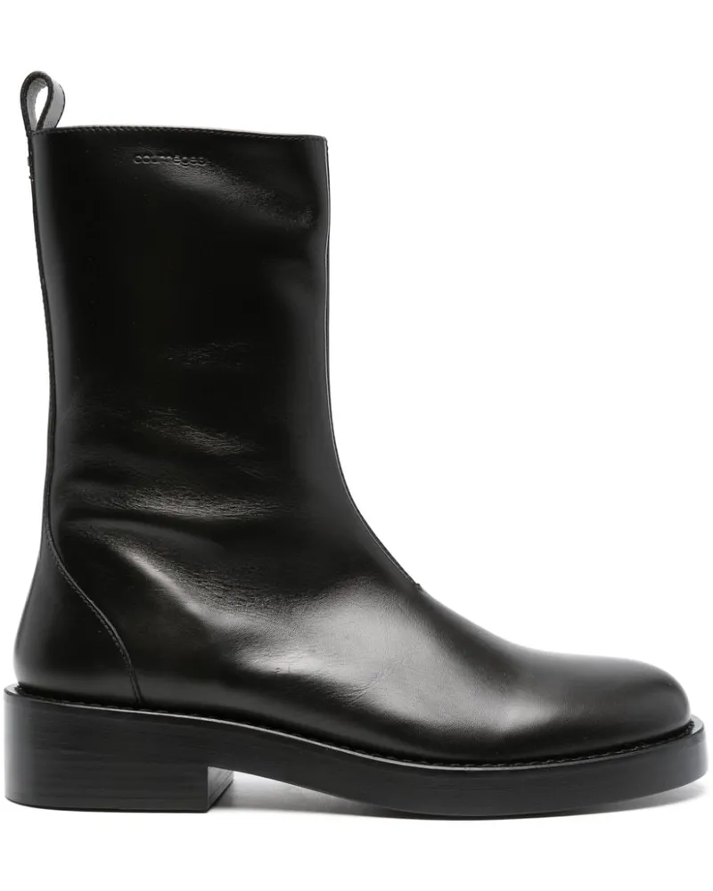 Courrèges Klassische Stiefel Schwarz