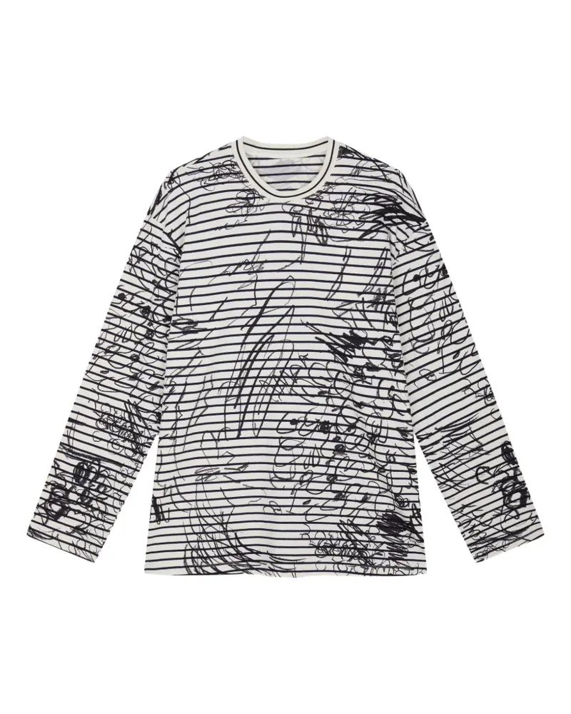 JNBY Gestreiftes T-Shirt - Weiß Weiß