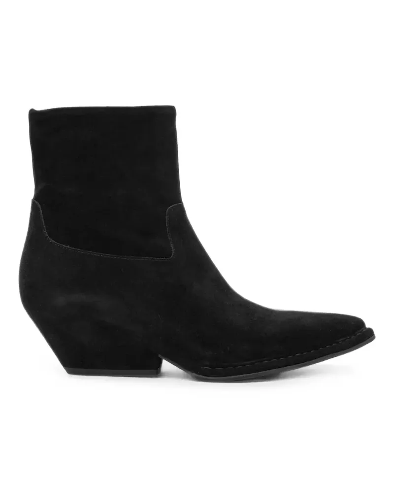 Roberto del Carlo suede pointed-toe ankle boots - Schwarz Schwarz