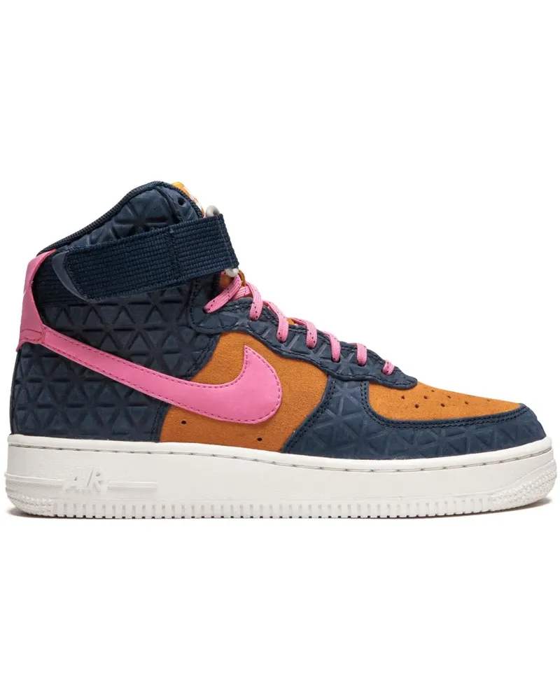 Nike Rosa Air Force 1 Hi PRM Wildleder-Sneakers - Blau Blau