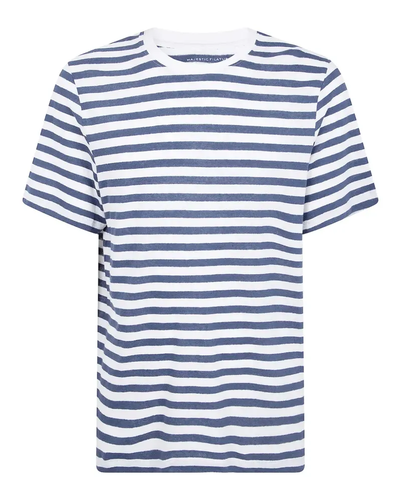 Majestic striped short-sleeve T-shirt - Blau Blau