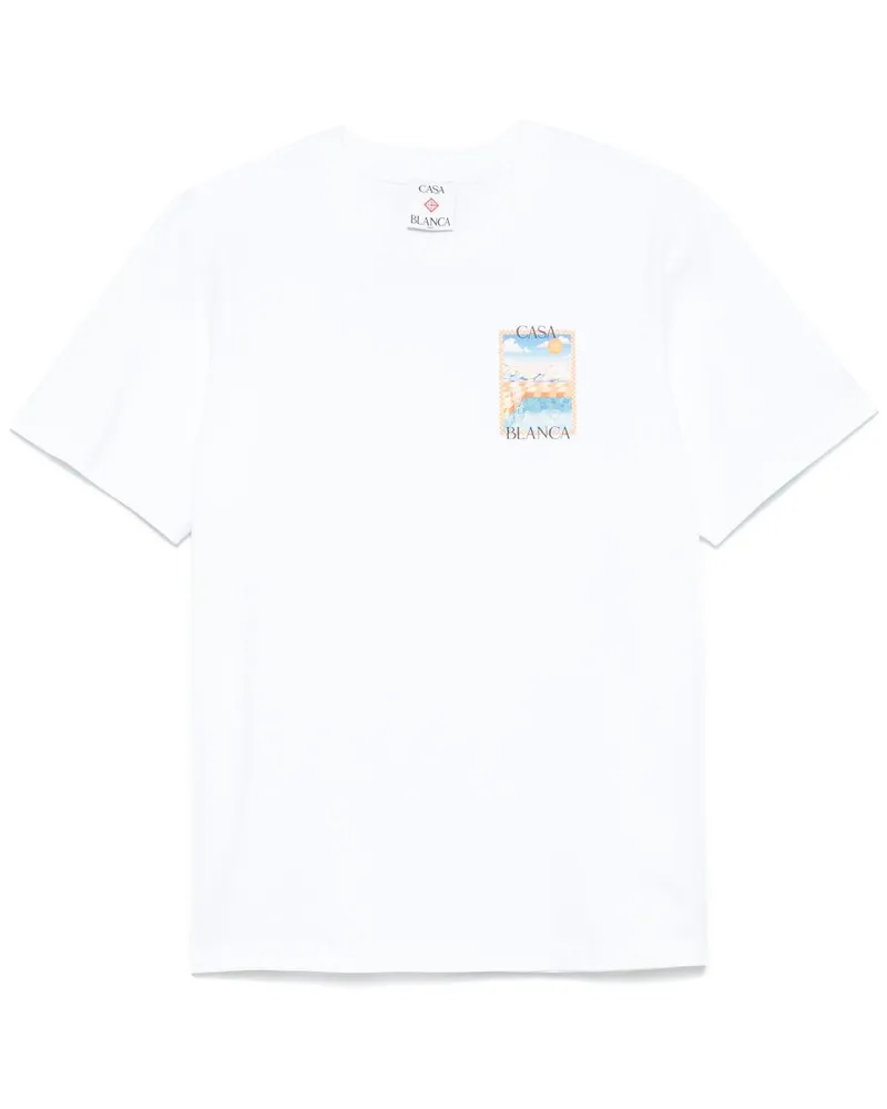 Casablanca Paris Surreal Pool T-Shirt - Weiß Weiß