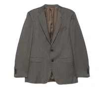 Wollanzug mit Fischgrätenmuster - Braun