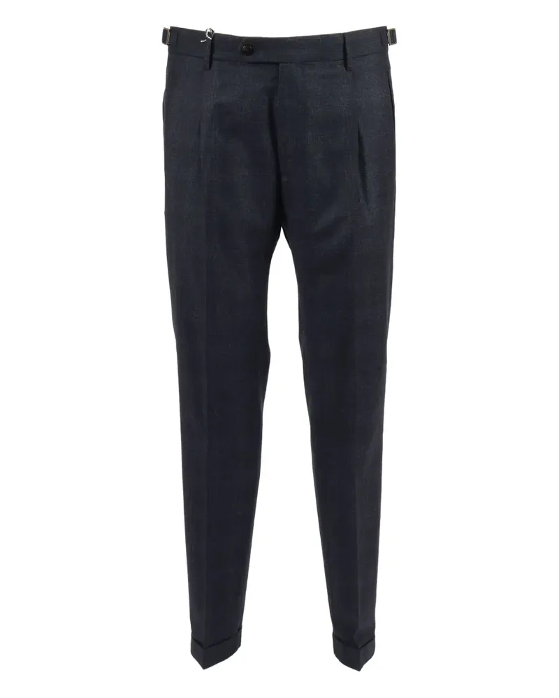 Berwich plaid pleated-front trousers - Blau Blau