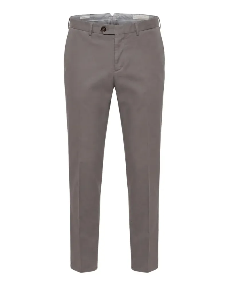 Brunello Cucinelli pressed-crease tailored trousers - Grau Grau