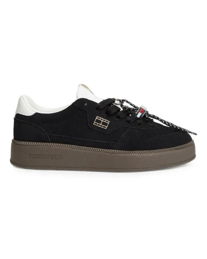 Tommy Hilfiger Sneakers mit Logo-Schild - Schwarz Schwarz