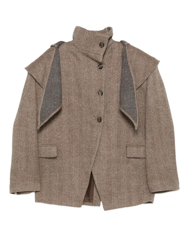 Magda Butrym Blazer im Layering-Look mit Schulterdetail - Braun Braun