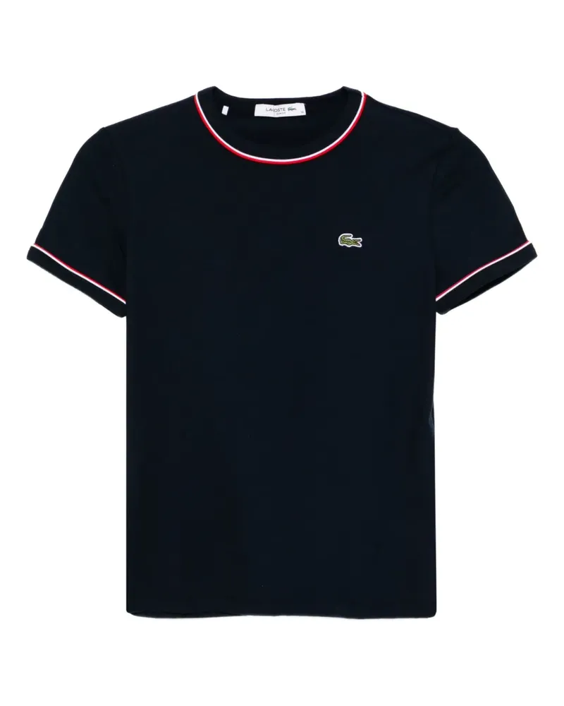 Lacoste T-Shirt mit Logo-Stickerei - Blau Blau