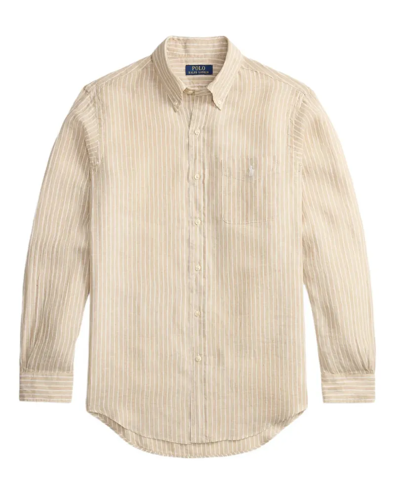 Ralph Lauren Gestreiftes Button-down-Hemd - Nude Nude