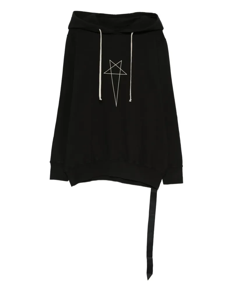 DRKSHDW by Rick Owens star graphic hooded - Schwarz Schwarz