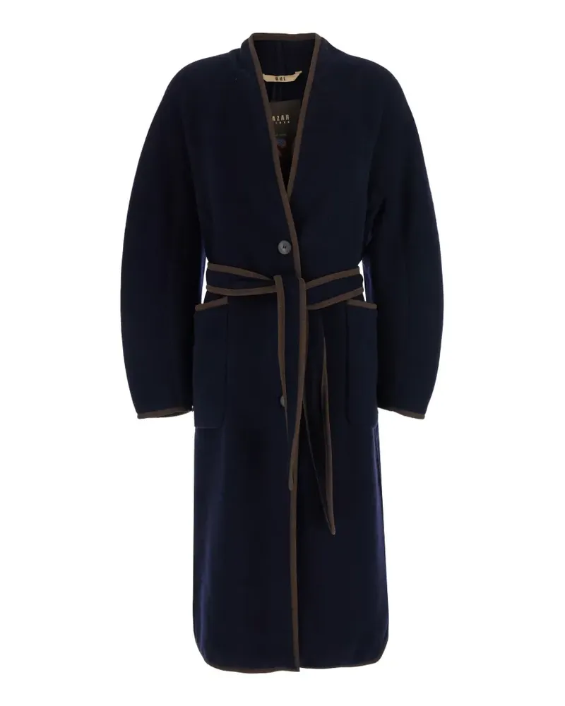 Bazar Deluxe embroidered belted coat - Blau Blau
