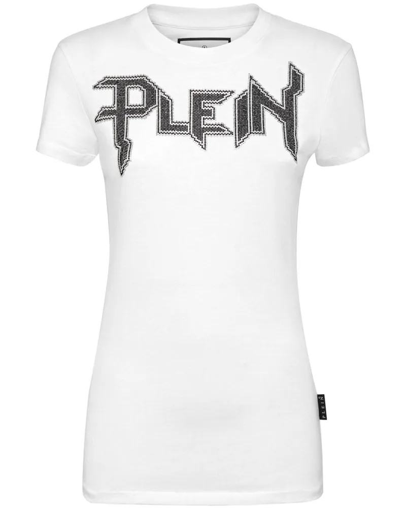 Philipp Plein T-Shirt mit Logo-Verzierung - Weiß Weiß
