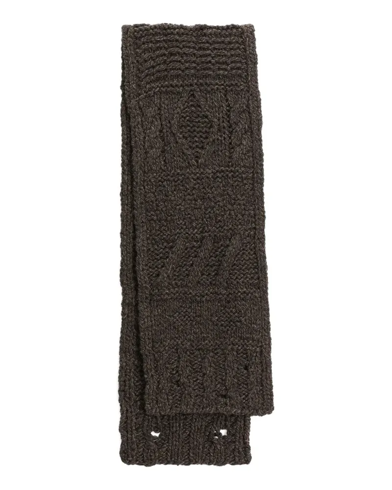 Dolce & Gabbana Schal mit Zopfmuster - Braun Braun
