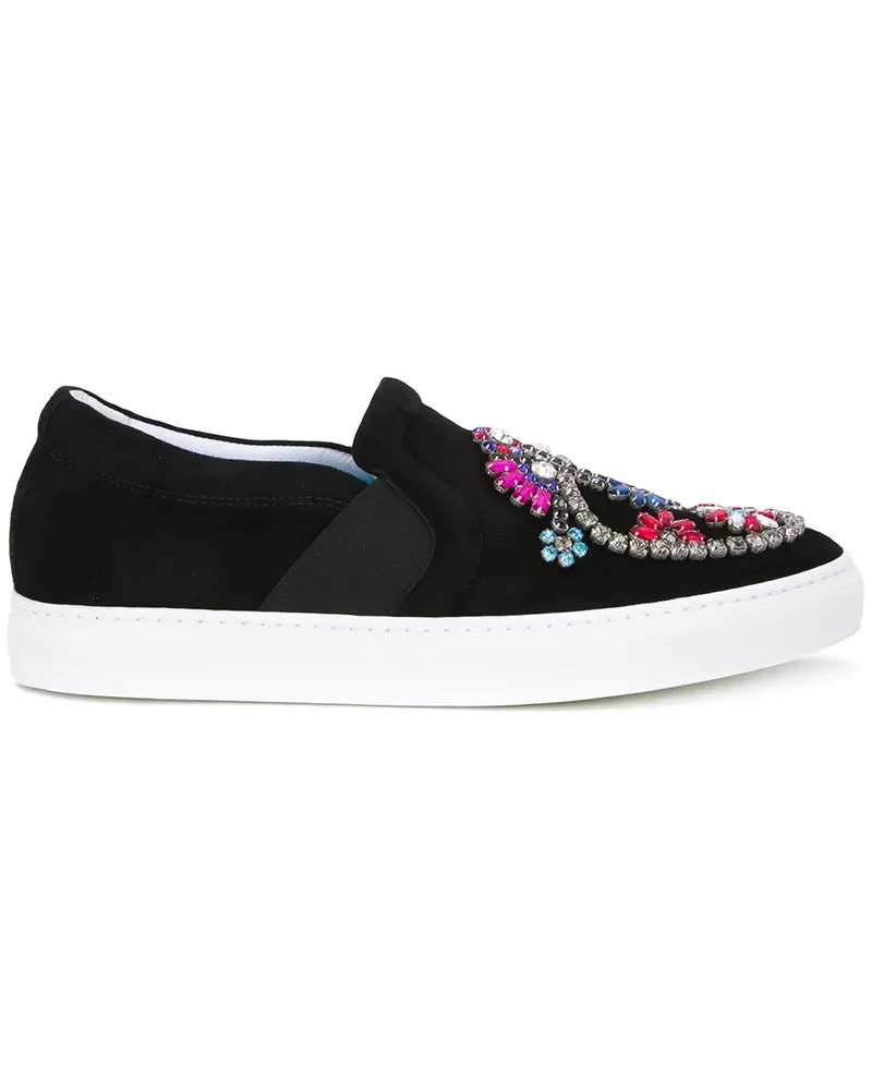 Lanvin Verzierte Slip-On-Sneakers - Schwarz Schwarz
