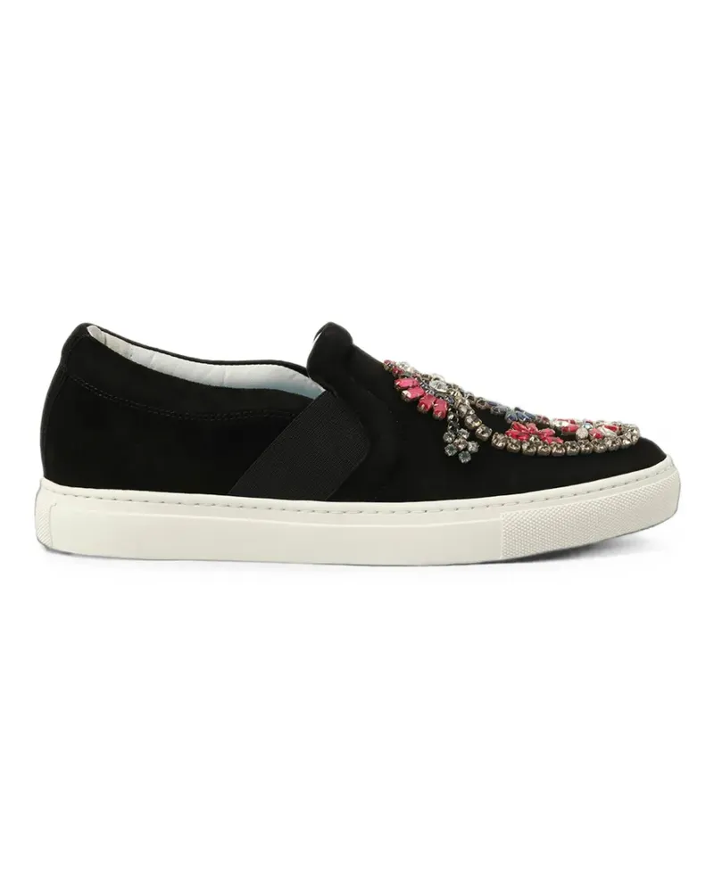 Lanvin Verzierte Slip-On-Sneakers - Schwarz Schwarz