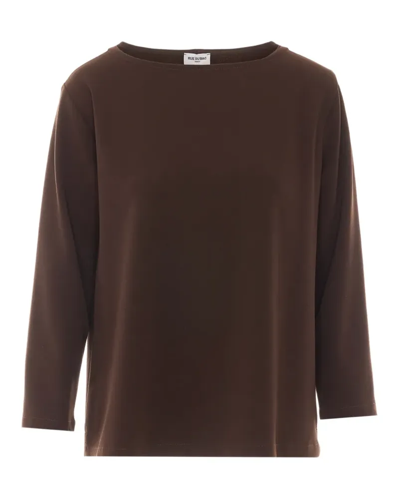 Rue du Bac boat-neck long-sleeve blouse - Braun Braun