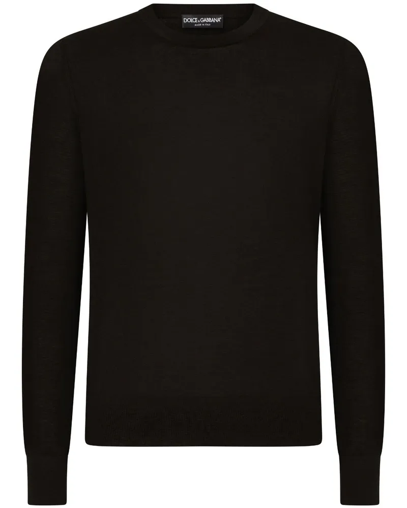 Dolce & Gabbana Kaschmirpullover mit Rundhalsausschnitt - Schwarz Schwarz