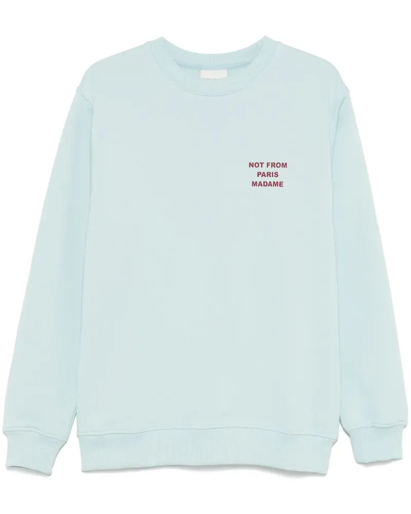 Drôle de Monsieur Sweatshirt mit Slogan Blau