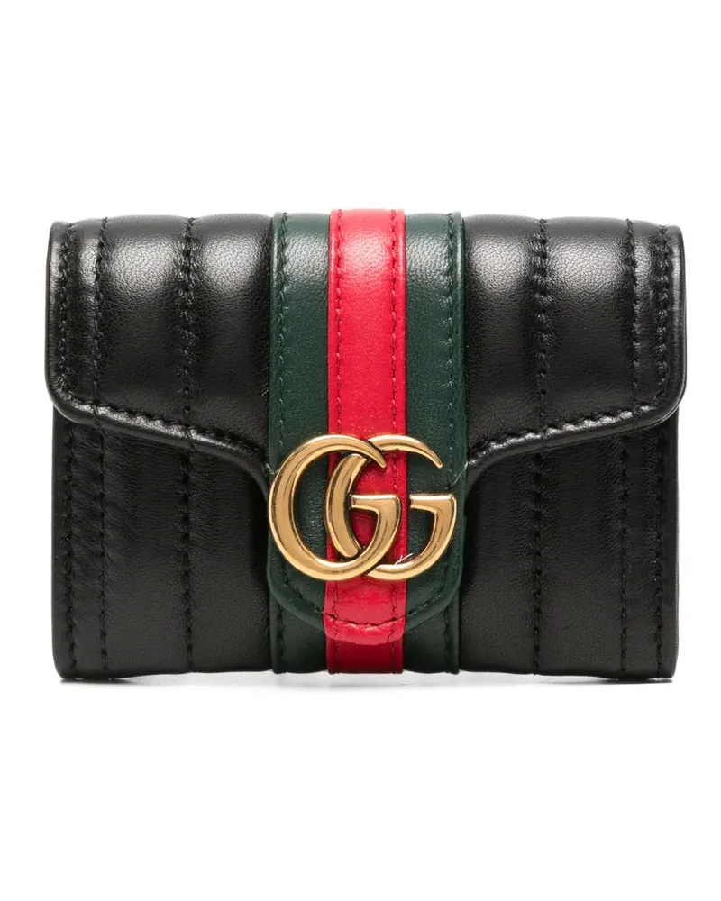 Gucci Gestepptes GG Marmont Portemonnaie - Schwarz Schwarz