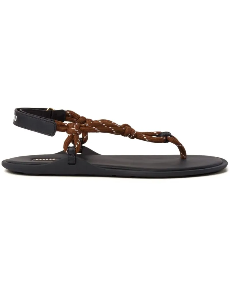 Miu Miu Sandalen mit Kabel - Braun Braun