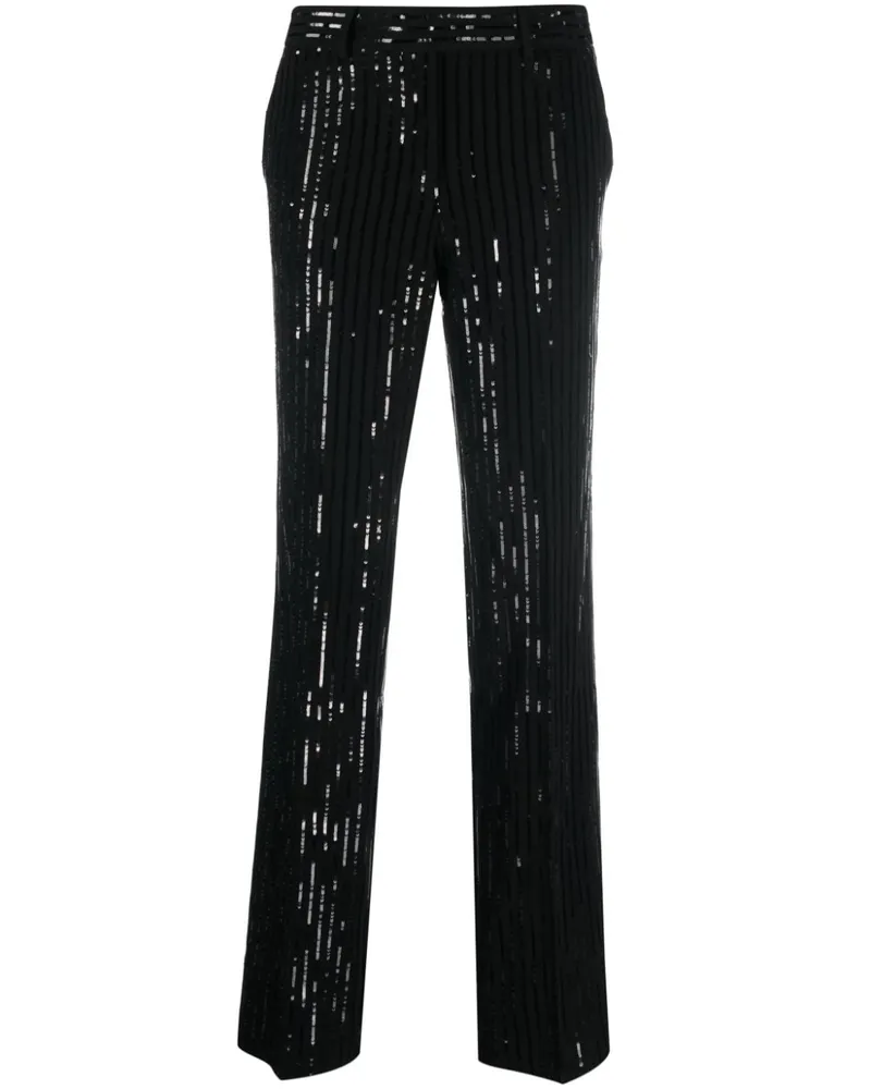 Michael Kors Taillenhose mit Pailletten - Schwarz Schwarz