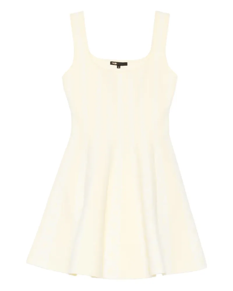 Maje Minikleid mit eckigem Ausschnitt - Gelb Gelb
