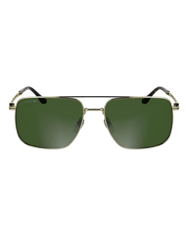 Lacoste Sonnenbrille mit eckigem Gestell - Silber Silber