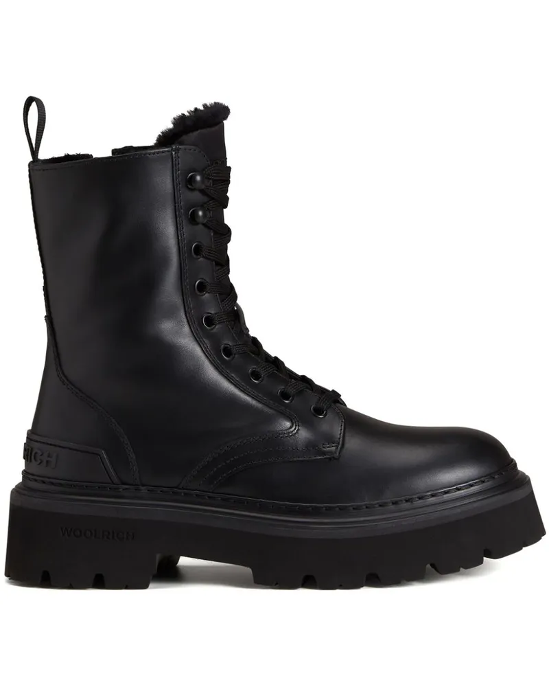 Woolrich W's Logger Bikerstiefel - Schwarz Schwarz