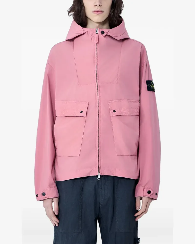 Stone Island Hoodie mit Klappentasche - Rosa Rosa