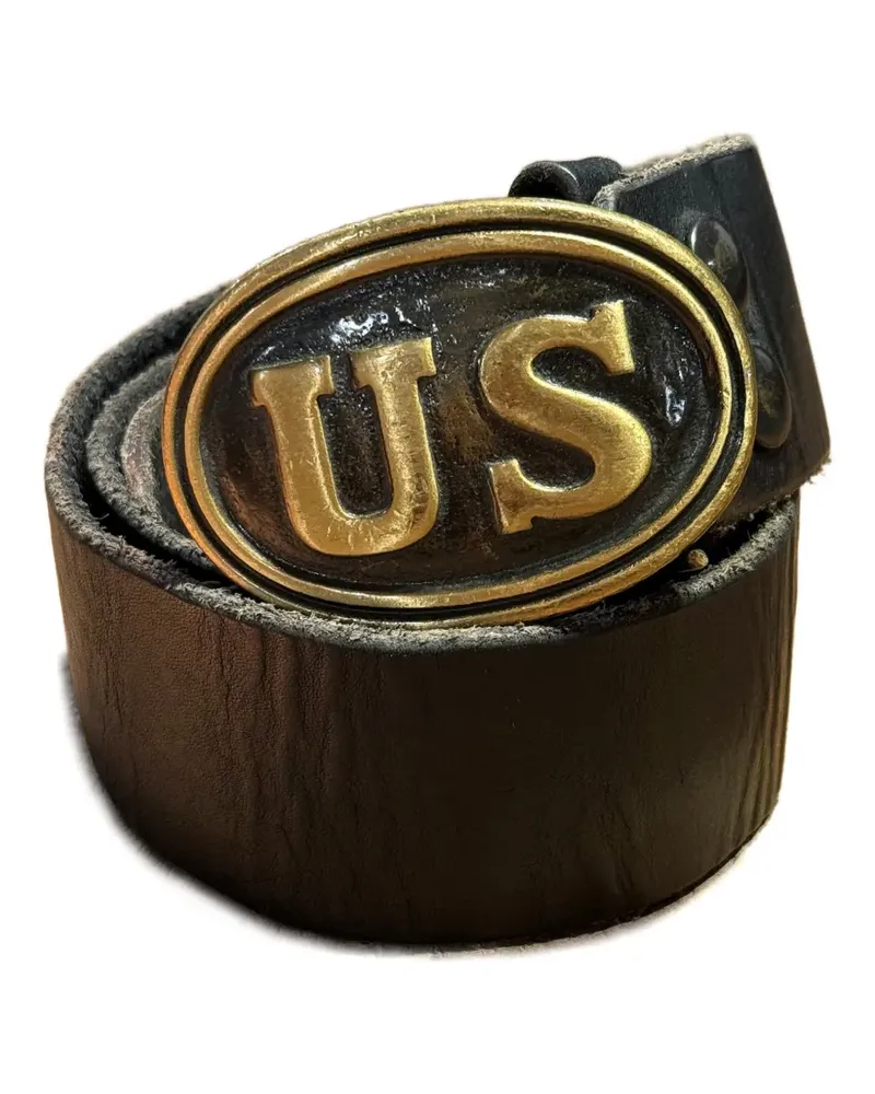 Fortela buckled leather belt - Schwarz Schwarz