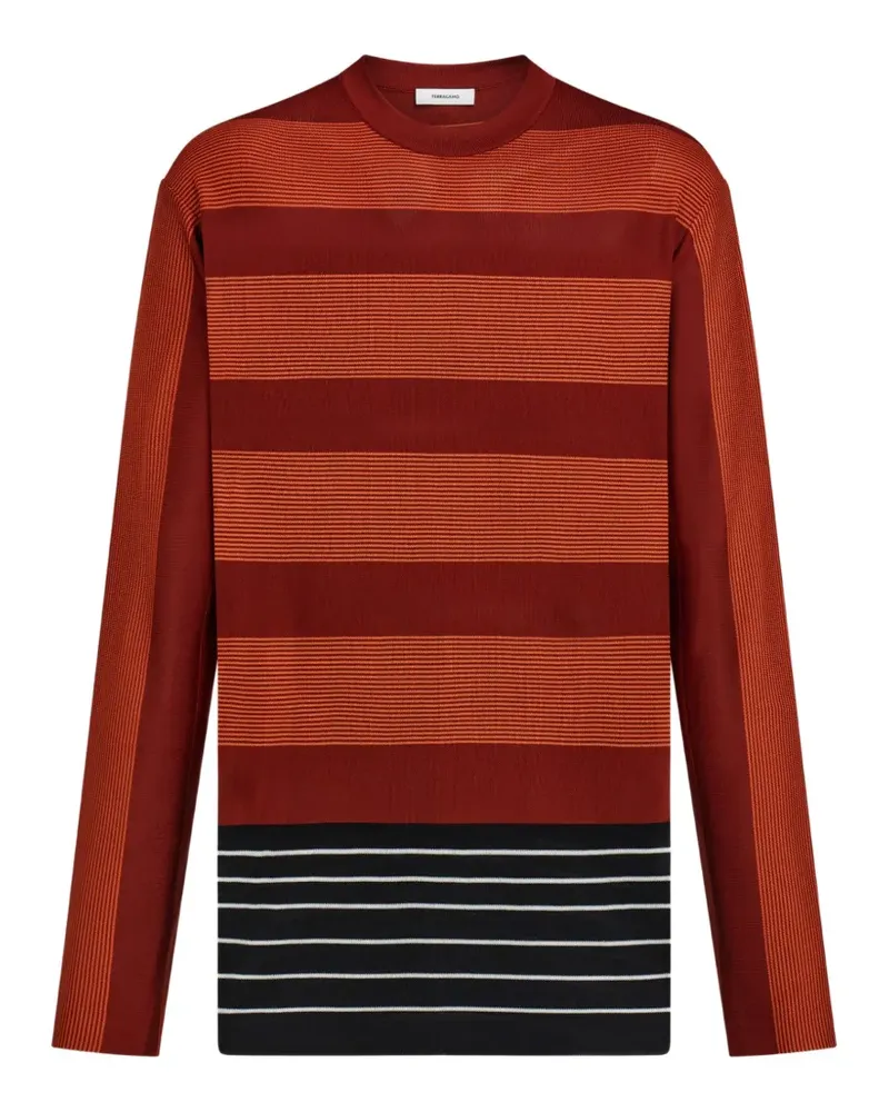 Ferragamo Gestreifter Pullover - Rot Rot